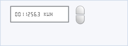 smart electricity meter white buttons to the right